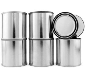 Cornucopia Metal Paint Cans with Lids (1/2 Pint Size, 6-Pack), 1-Cup Capacity Empty Unlined Half Pint Paint Pails