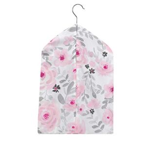 Bedtime Originals Blossom Pink/Gray Watercolor Floral Diaper Stacker