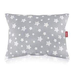 Print Toddler Pillow, Toddler Pillow for Sleeping, Ultra Soft Kids Pillows for Sleeping, 14 x 19 inch Perfect for Travel, Toddler Cot, Baby Crib, No Pillowcase Needed (Star)