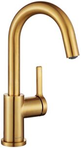 AguaStella AS1010BG Brushed Gold Bar Faucet or Prep Kitchen Sink Faucet with Single Handle