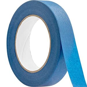 No-Residue 1 Inch, 60 Yard Blue Painters Tape 1 Pk. Easy-Tear, Pro-Grade Removable Masking Tape Great for Home, Office or Commercial Contractor. Clean, Drip-Free Painting with Wide Crepe Paper Rolls