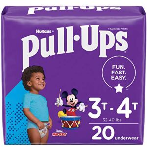 Pull-Ups Boys’ Potty Training Pants, Size 5, 3T-4T, 20 Ct