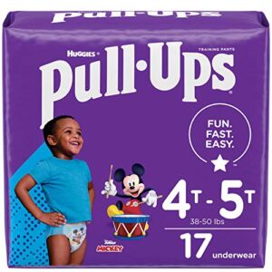 Pull-Ups Boys’ Potty Training Pants, Size 6, 4T-5T, 17 Ct