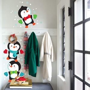 Paper Riot Co. Penquin Stacking Christmas Holiday Wall Stickers Removable Adhesive for Family Activity Classroom Kids Room Nursery Bedroom Home Decor 65 Count Decals