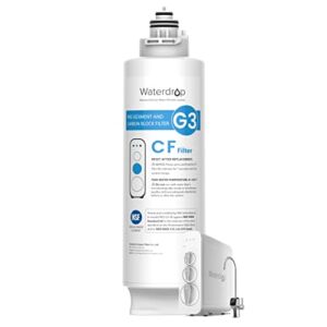 Waterdrop WD-G3-CF Filter, Replacement for WD-G3-W and WD-G3P800-W Reverse Osmosis System, 6-month Lifetime, New Logo Design