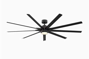 Fanimation FPD8159BLW Odyn 84 inch Indoor/Outdoor Ceiling Fan with Black Blades and LED Light Kit