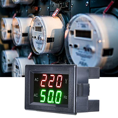 Voltage Frequency Meter, Generator Gauge Panel, Dual Display LED Test Tool, Used for AC 45-65HZ Power Supply (Black) Testers and Detectors Voltmeter | The Storepaperoomates Retail Market - Fast Affordable Shopping