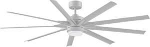Fanimation MAD8152MWW Odyn Custom Ceiling Fan Motor with Light Kit, 56, 64 or 72 inch blade sweeps available, Matte White