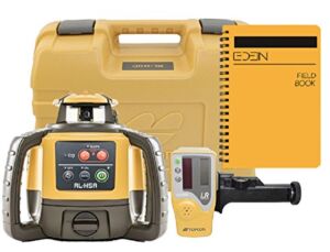 Topcon RL-H5A Self Leveling Horizontal Rotary Laser with Bonus EDEN Field Book| IP66 Rating Drop, Dust, Water Resistant| 800m Construction Laser| Includes LS-80L Receiver, Detector Holder, Hard Case