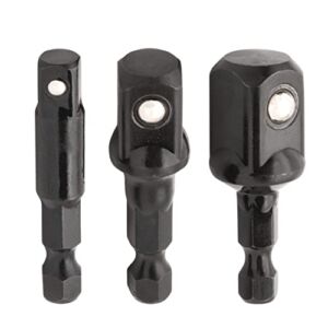 TITAN 12061 3-Piece Stubby Impact Socket Adapter and Extension Set