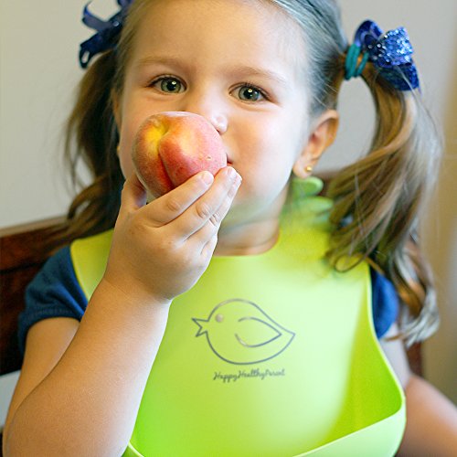 Silicone Baby Bibs Easily Wipe Clean – Comfortable Soft Waterproof Bib Keeps Stains Off, Set of 2 Colors (Turquoise/Lime Green) | The Storepaperoomates Retail Market - Fast Affordable Shopping