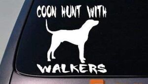 BrandVinyl Coon Hunt with Walkers Coonhounds 6′ Sticker Coon Hunting Coon Nite Spotlight