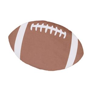 NoJo Brown & White Football Super Soft Tummy Time Playmat, Brown, White