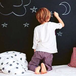 Tempaper Black Chalkboard Removable Peel and Stick Wallpaper, 20.5 in X 16.5 ft, Made in the USA