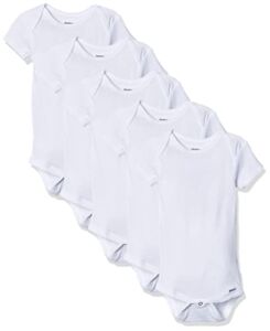 Gerber Baby 5-Pack Solid Onesies Bodysuits, White, 3T
