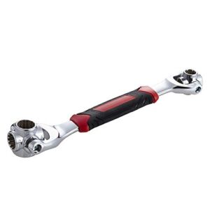 Lichamp 48-in-1 Socket Wrench, Flexible Multi Functional Dog Bone with Rubber Handle, 360 Degree Rotating Head, Any Size Standard Spanner Tool for Home Auto Repair And More