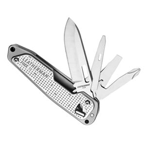 LEATHERMAN, FREE T2 Multitool and EDC Pocket Knife with Magnetic Locking and One Hand Accessible Tools, Built in the USA