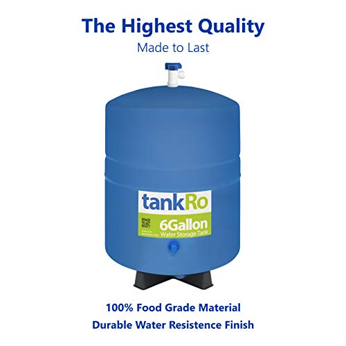 tankRO – RO Water Filtration System Expansion Tank – 6 Gallon Water Tank -– Compact Reverse Osmosis Water Storage Pressure Tank with Free 1/4″ Tank Ball Valve | The Storepaperoomates Retail Market - Fast Affordable Shopping