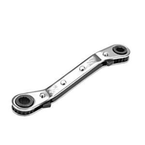 uxcell Reversible Ratcheting Wrench, 1/4-inch x 5/16-inch Offset Double Box End, Cr-V