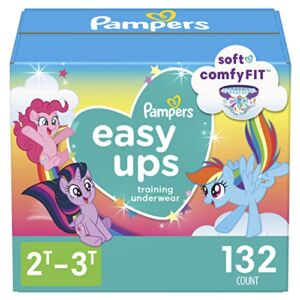 Pampers Easy Ups Training Pants Girls and Boys, 2T-3T (Size 4), 132 Count, Enormous Pack, Packaging & Prints May Vary