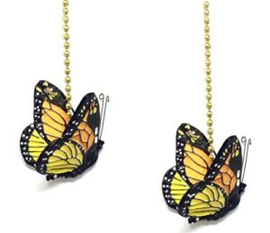 WeeZ Industries – Monarch Butterfly Ceiling Fan Pull Chain Extension Ornament 6″ L (2)