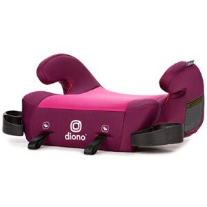 Diono Solana 2 XL, Dual Latch Connectors, Lightweight Backless Belt-Positioning Booster Car Seat, 8 Years 1 Booster Seat, Pink