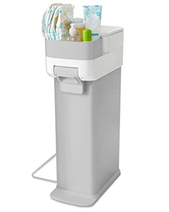 Skip Hop Diaper Pail with Dual Air-Lock, Universal Refill Bags, White | The Storepaperoomates Retail Market - Fast Affordable Shopping