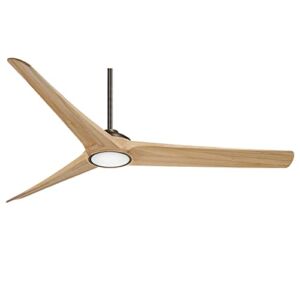 Minka-Aire F847L-HBZ/MP Timber 84 Inch Ceiling Fan with Integrated LED Light and DC Motor in Heirloom Bronze Finish and Maple Blades
