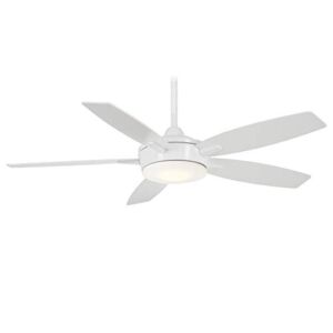 Minka-Aire F690L-WH Espace 52 Inch Ceiling Fan with Integrated 18W Dimmable LED Light in White Finish