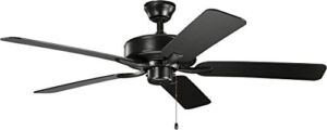 Kichler 330018SBK Basics Pro 52” Ceiling Fan, Satin Black