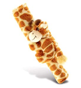 DolliBu Giraffe Plush Car Seatbelt Cover – Soft Fluffy Plush Cushion Support for Safety Seat Belt Strap Cover, Decorative Wild Life Stuffed Animal Padded Toy, Cute Vehicle Accessory for Kids & Adults