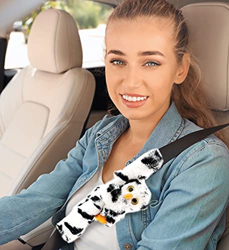 DolliBu Owl Plush Car Seatbelt Cover – Soft Fluffy Plush Cushion Support for Safety Seat Belt Strap Cover, Decorative Wild Life Stuffed Animal Padded Toy, Cute Vehicle Accessory for Kids & Adults | The Storepaperoomates Retail Market - Fast Affordable Shopping