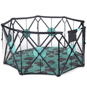 Milliard Playpen Portable Playard with Cushioning for Safety, for Travel, Indoor and Outdoor Play Yard Pen (8 Sided)