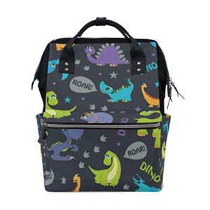Cute Dinosaurs Diaper Bag Travel Backpack – Large Baby Nappy Bag Organizer(e)
