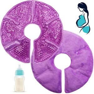 Breast Therapy Pads Breast Ice Pack, Hot Cold Breastfeeding Gel Pads, Boost Milk Let-Down with Gel Bead (L2)