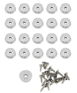 20 Small Clear Round Rubber Feet W/SCREWS- .250 H X .671 D – Made in USA – Food Safe Cutting Boards Electronics Crafts #