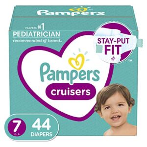 Diapers Size 7, 44 Count – Pampers Cruisers Disposable Baby Diapers, Super Pack (Packaging May Vary)