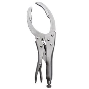 Macwork Locking Grip Oil Filter Wrench Pliers，Vise Style for Filters Shapes 9.5in./240mm ，Remover Wrench Tool ，Holding Gripping Pliers，Repair Maintenance Tool