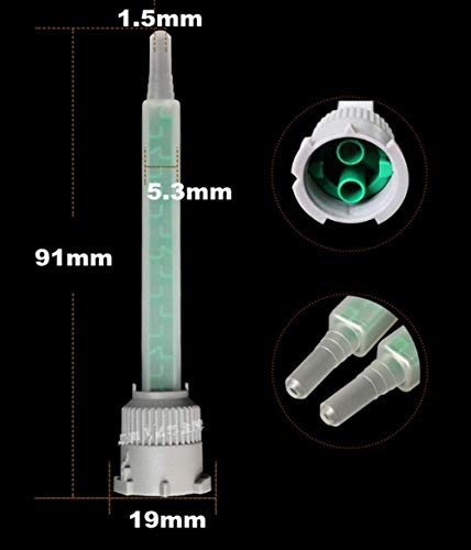 Mixing Nozzles Adhesive Cartridges Tip for 50ml Resin Mixer Adhesive Applicatior 16-Element, 3.6in, 1:1 & 2:1 ratios(20 pieces) | The Storepaperoomates Retail Market - Fast Affordable Shopping