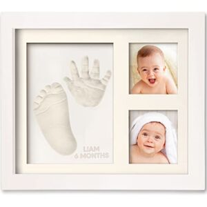 Baby Hand and Footprint Kit – Baby Footprint Kit – Baby Keepsake – Baby Shower Gifts for Mom – Baby Picture Frame for Baby Registry Boys,Girls (Alpine White)
