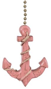 Clementine Designs Pink is for Girls Boat Anchor Ceiling Fan Light Dimensional Pull