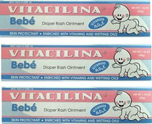 Vitacilina Bebe Diaper Rash Ointment 1.76 Ounces. 3 Pack