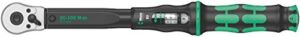 Wera – 5075611001 “Click-Torque B 2 torque wrench with reversible ratchet, 3/8″” x 20-100 Nm”, black/green