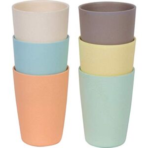 Miracle Bean X Kids Bamboo Fibre Drinking Cups, (Set of 6) for Milk, Juice, Water, Non Toxic, Biodegradable, Eco Friendly 8oz
