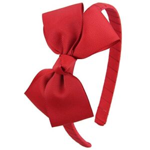 7Rainbows Fashion Cute Red Bow Headband for Girls Toddlers.