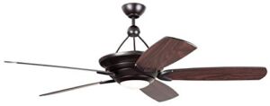 Craftmade VS60OB5-LED Vesta 60″ Ceiling Fan with LED Light and Remote, 5 Blades, Oiled Bronze