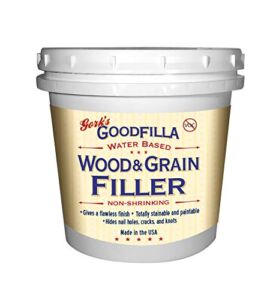 Water-Based Wood & Grain Filler (Trowel Ready) – White – 1 Quart By Goodfilla | Replace Every Filler & Putty | Repairs, Finishes & Patches | Paintable, Stainable, Sandable & Quick Drying