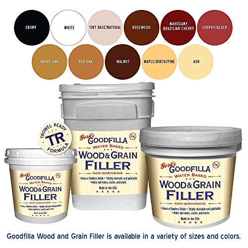 Water-Based Wood & Grain Filler (Trowel Ready) – White – 1 Quart By Goodfilla | Replace Every Filler & Putty | Repairs, Finishes & Patches | Paintable, Stainable, Sandable & Quick Drying | The Storepaperoomates Retail Market - Fast Affordable Shopping