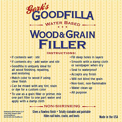 Water-Based Wood & Grain Filler (Trowel Ready) – White – 1 Quart By Goodfilla | Replace Every Filler & Putty | Repairs, Finishes & Patches | Paintable, Stainable, Sandable & Quick Drying | The Storepaperoomates Retail Market - Fast Affordable Shopping