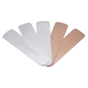 Dysmio 42-Inch White/Bleached Oak Finish Medium Density Fiberboard (MDF) Perfect Accessory For Replacing Fan Blade – Not Compatible With All Fans -, Five Blade Set